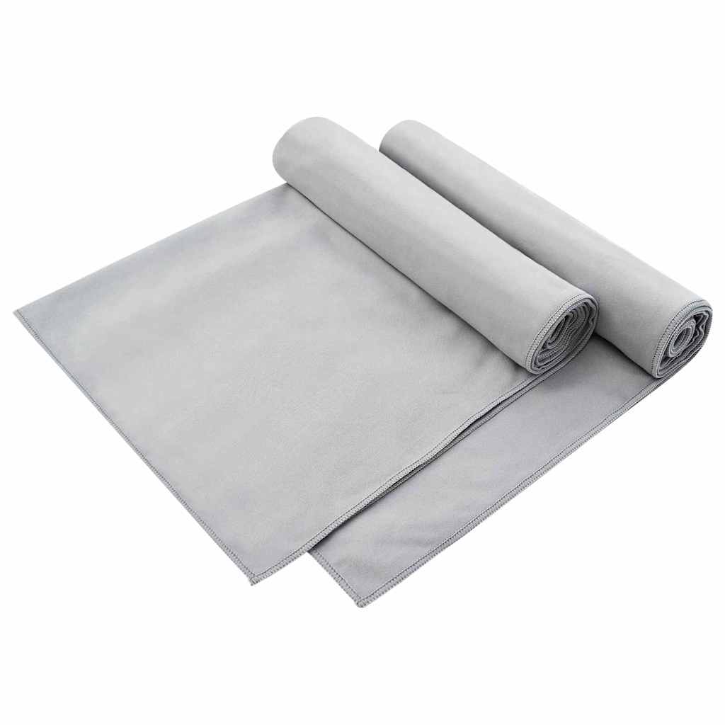 Utendørs Stol Håndklær 2 pcs Grå 130 x 60 cm