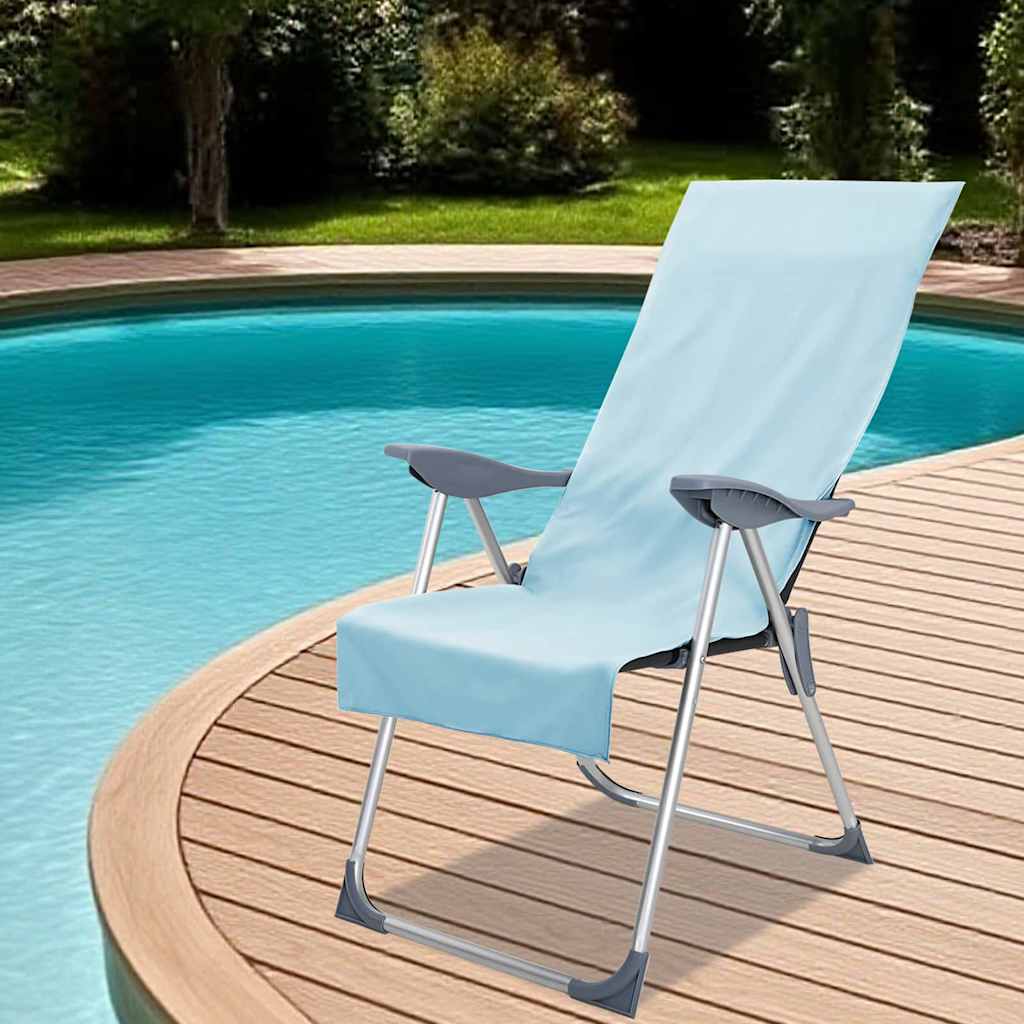 Utendørs Stol Håndklær 2 pcs grønn 130 x 60 cm