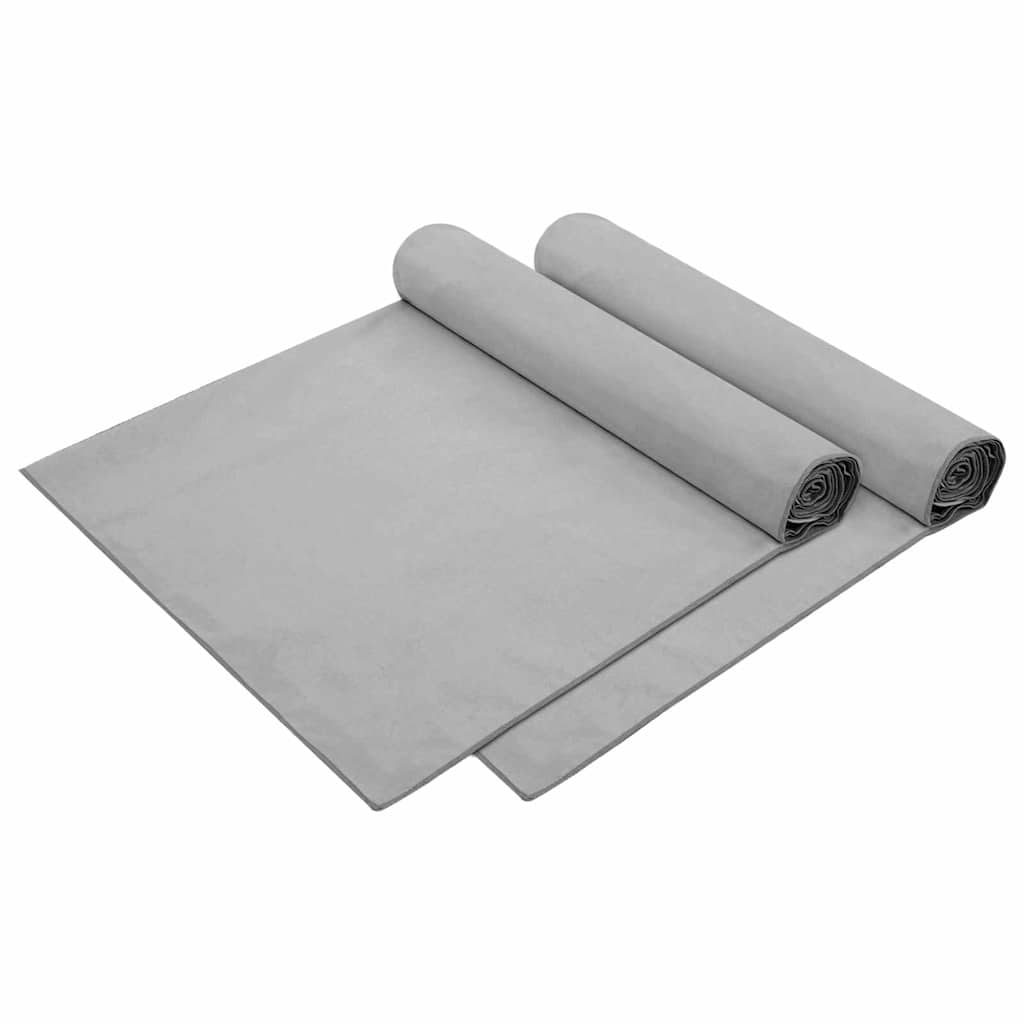 Solsenghåndkler 2 pcs Mørke grå 210 x 75 cm