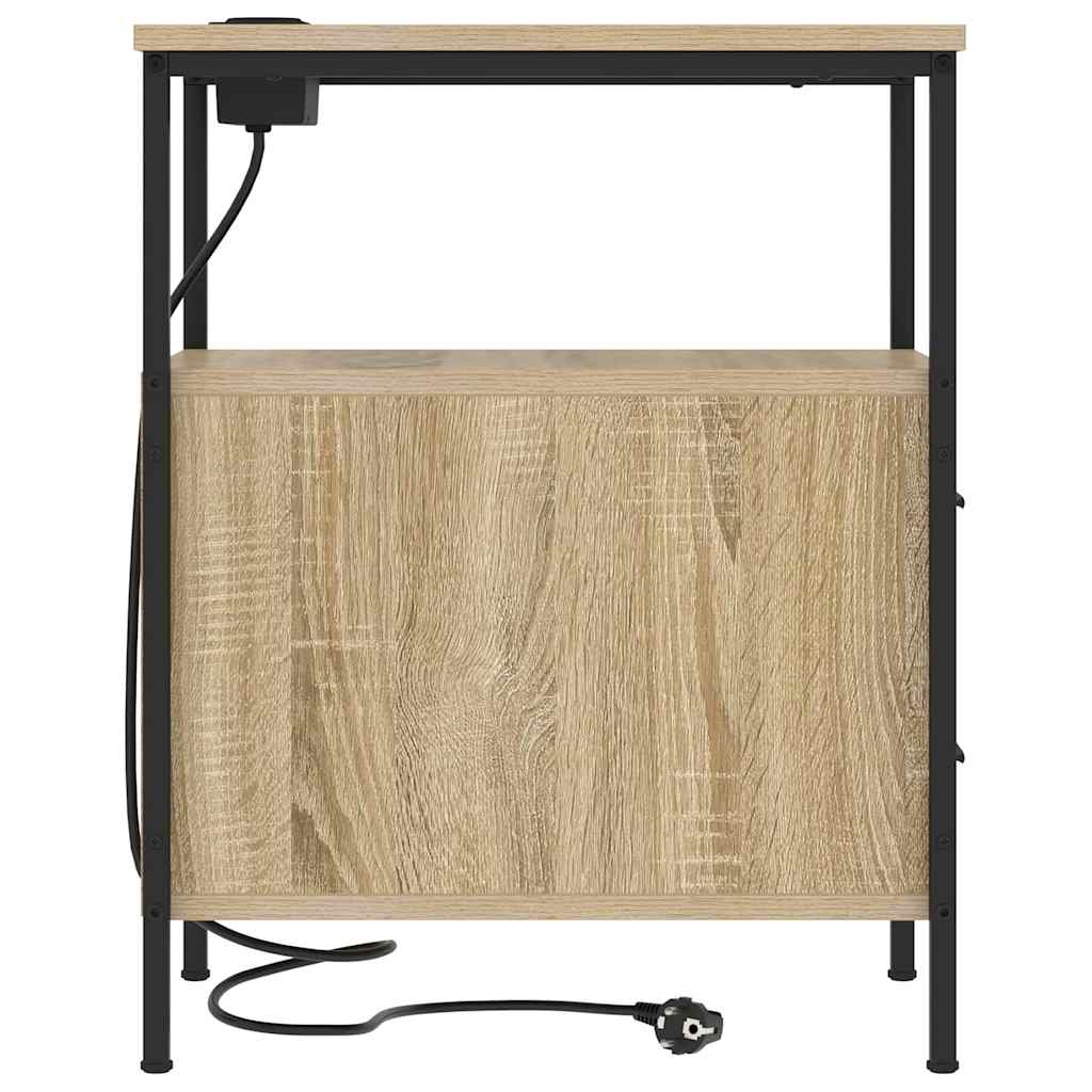 Nattbord 2 pcs Sonoma eik 30 x 48 x 61 cm Konstruert tre