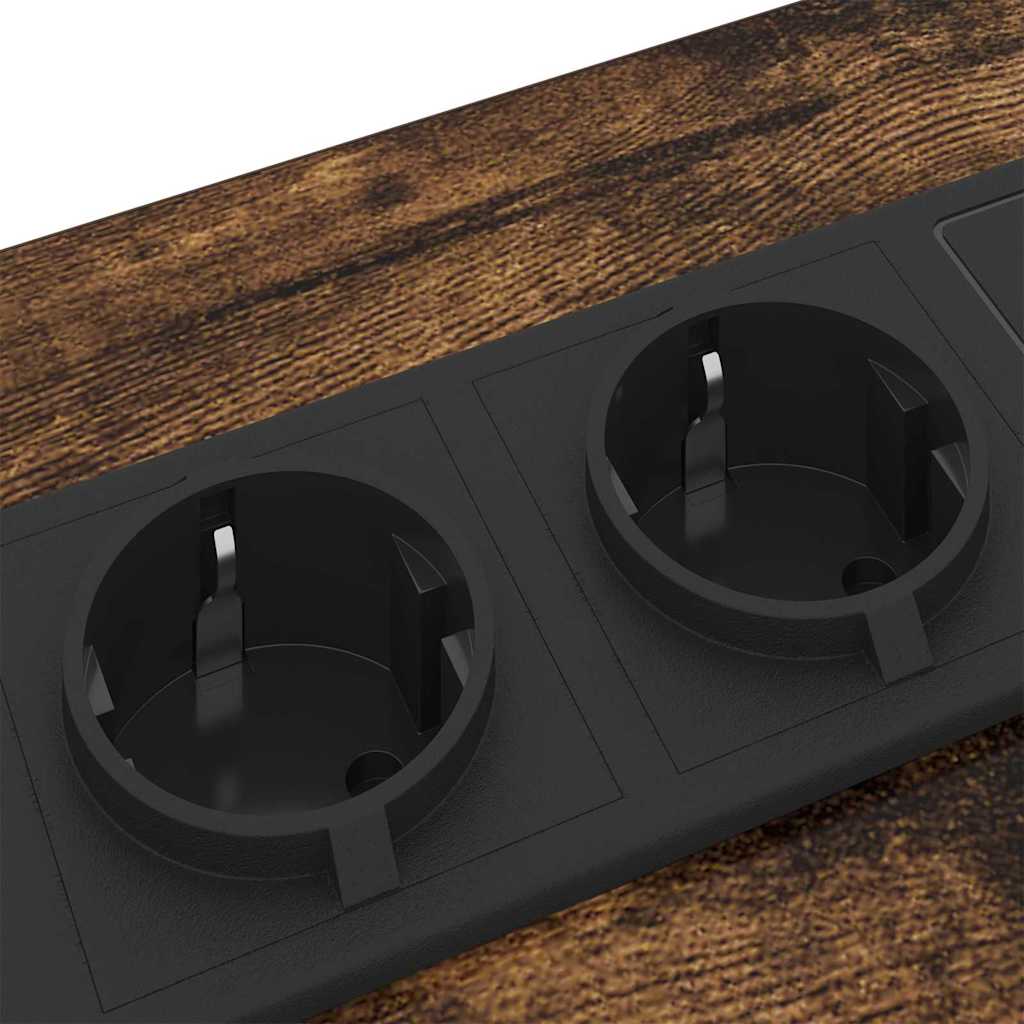 Nattbord med skuff Røkt eik 30 x 48 x 61 cm Konstruert tre