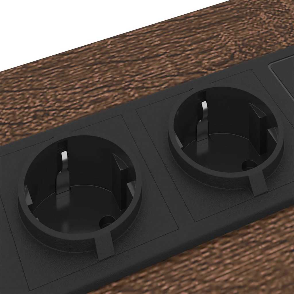 Nattbord 2 pcs brun eik 30 x 48 x 61 cm Konstruert tre