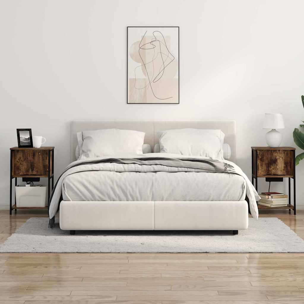 Nattbordskap Røkt eik 38 x 31 x 61 cm Konstruert tre