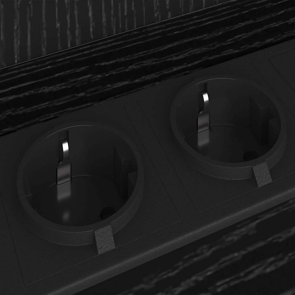 Nattbord med hylle Svart eik 40 x 40 x 61 cm Konstruert tre