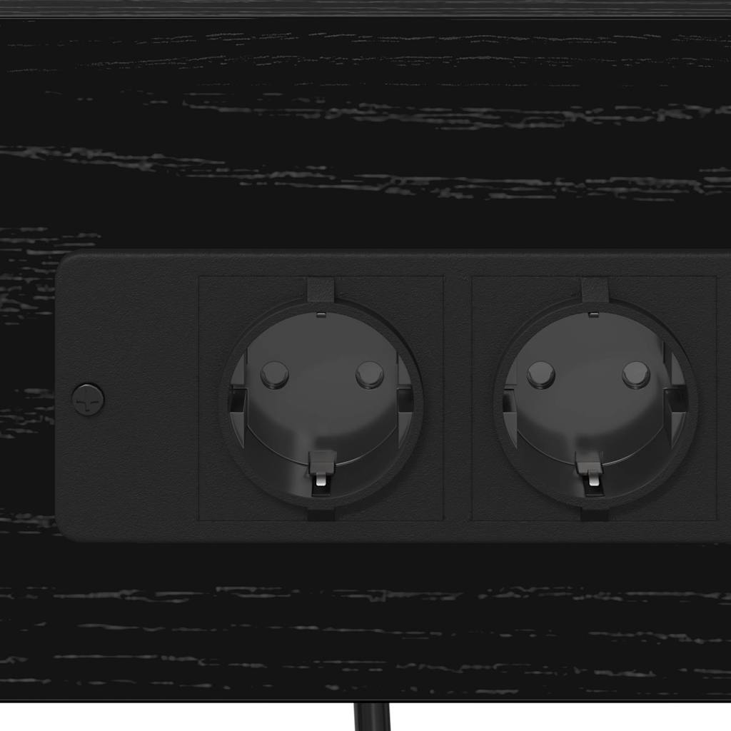 Nattbordskap 2 pcs Svart eik 41 x 31 x 76 cm Konstruert tre