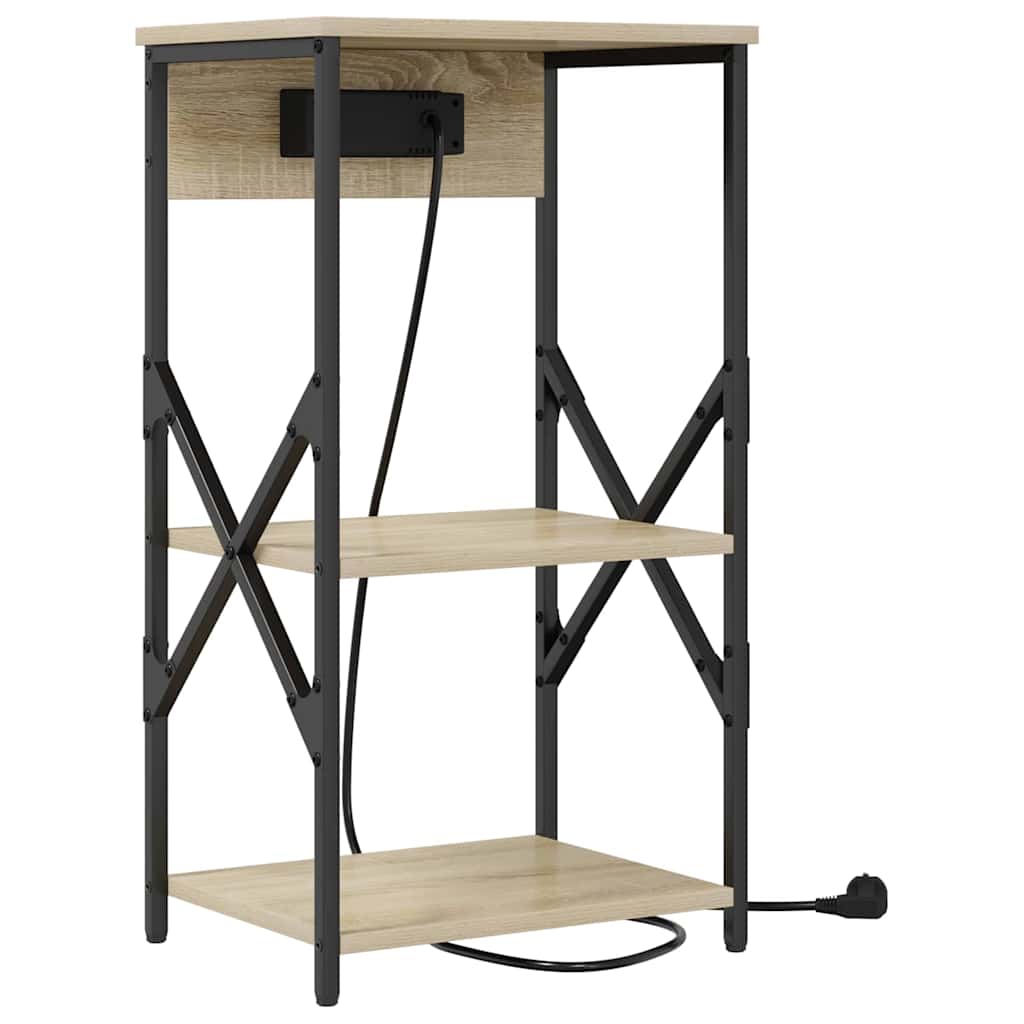 Nattbordskap 2 pcs Sonoma eik 41 x 31 x 76 cm Konstruert tre