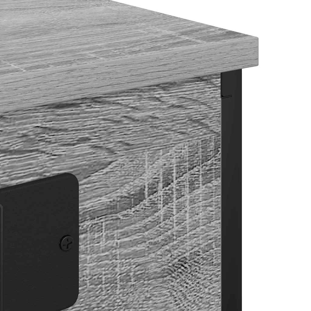 Nattbordskap 2 pcs Grå sonoma 41 x 31 x 76 cm Konstruert tre