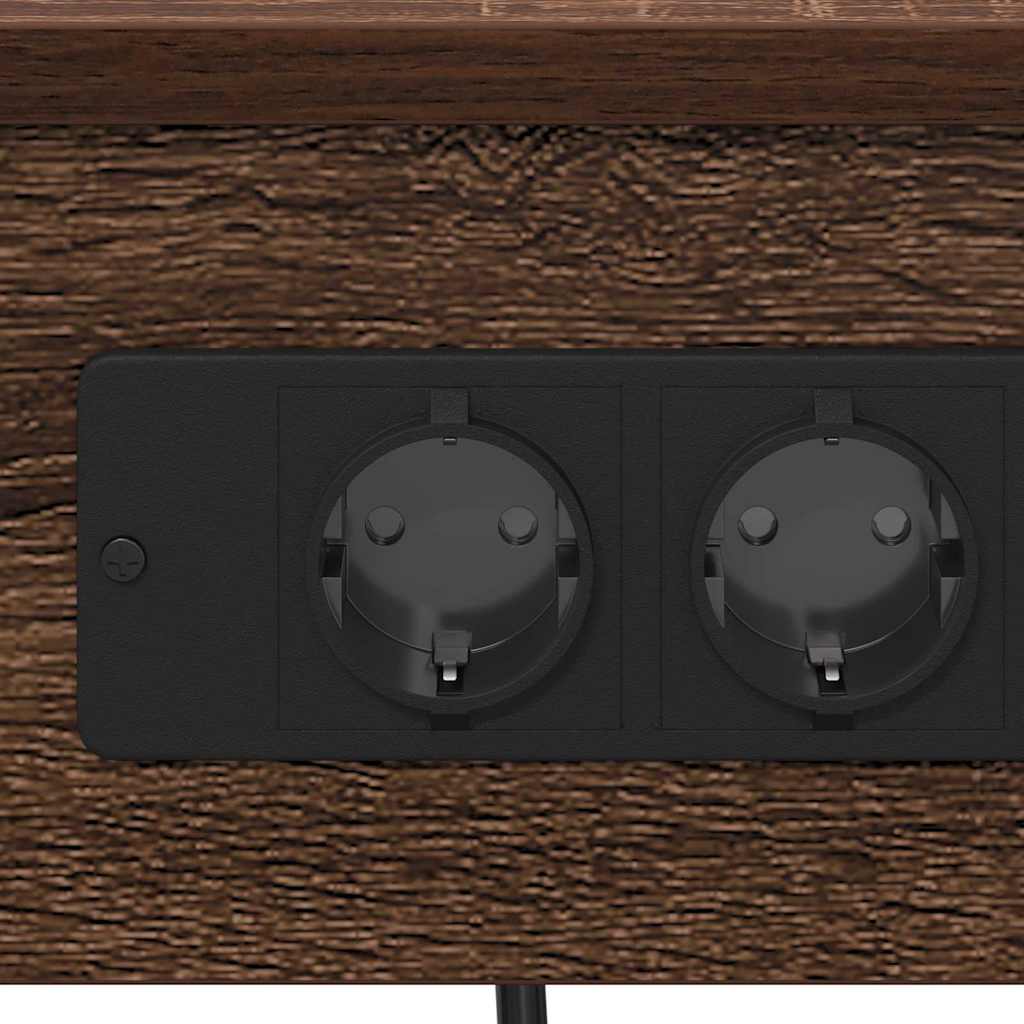 Nattbordskap 2 pcs brun eik 41 x 31 x 76 cm Konstruert tre