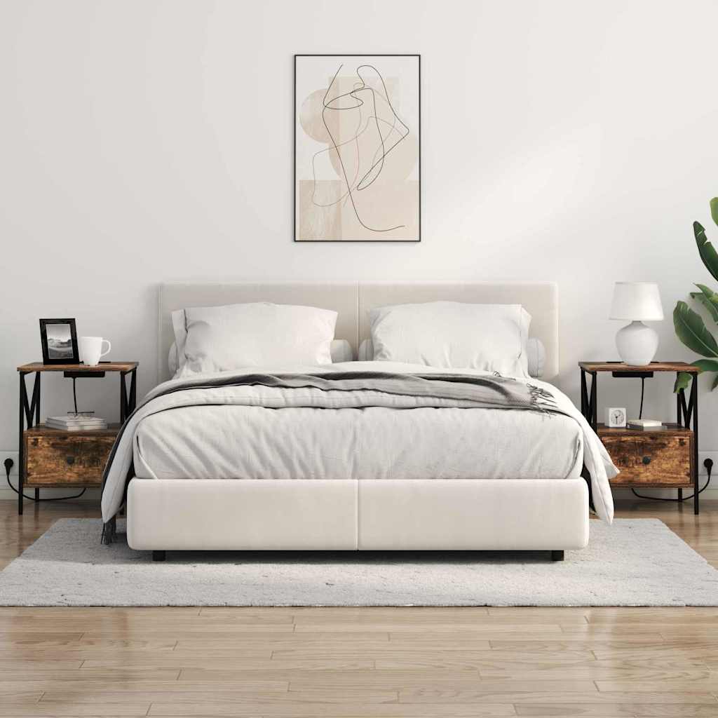 Nattbordskap Røkt eik 41.5 x 40.5 x 55 cm Konstruert tre