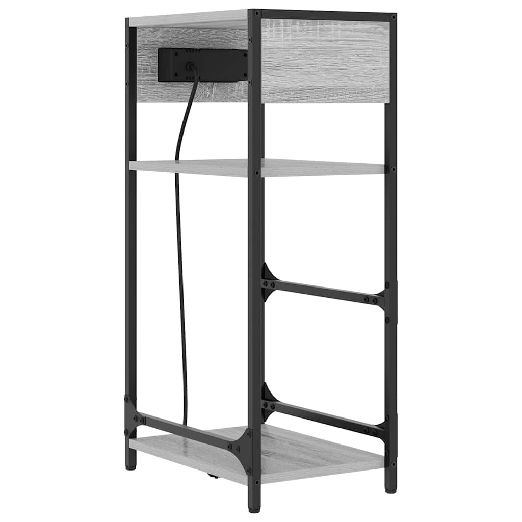 Nattbordskap Grå sonoma 40 x 27 x 76 cm Konstruert tre