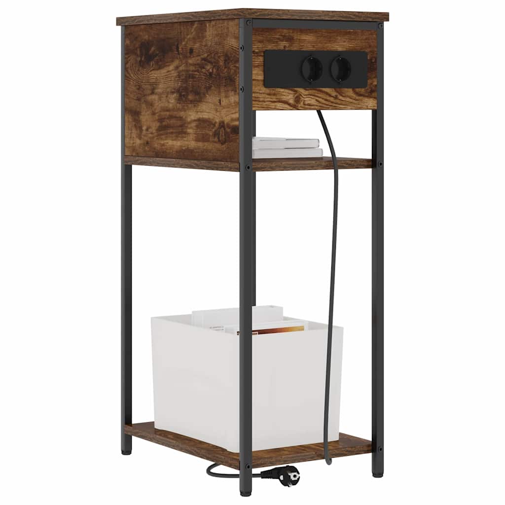 Nattbordskap Røkt eik 41 x 28 x 76 cm Konstruert tre