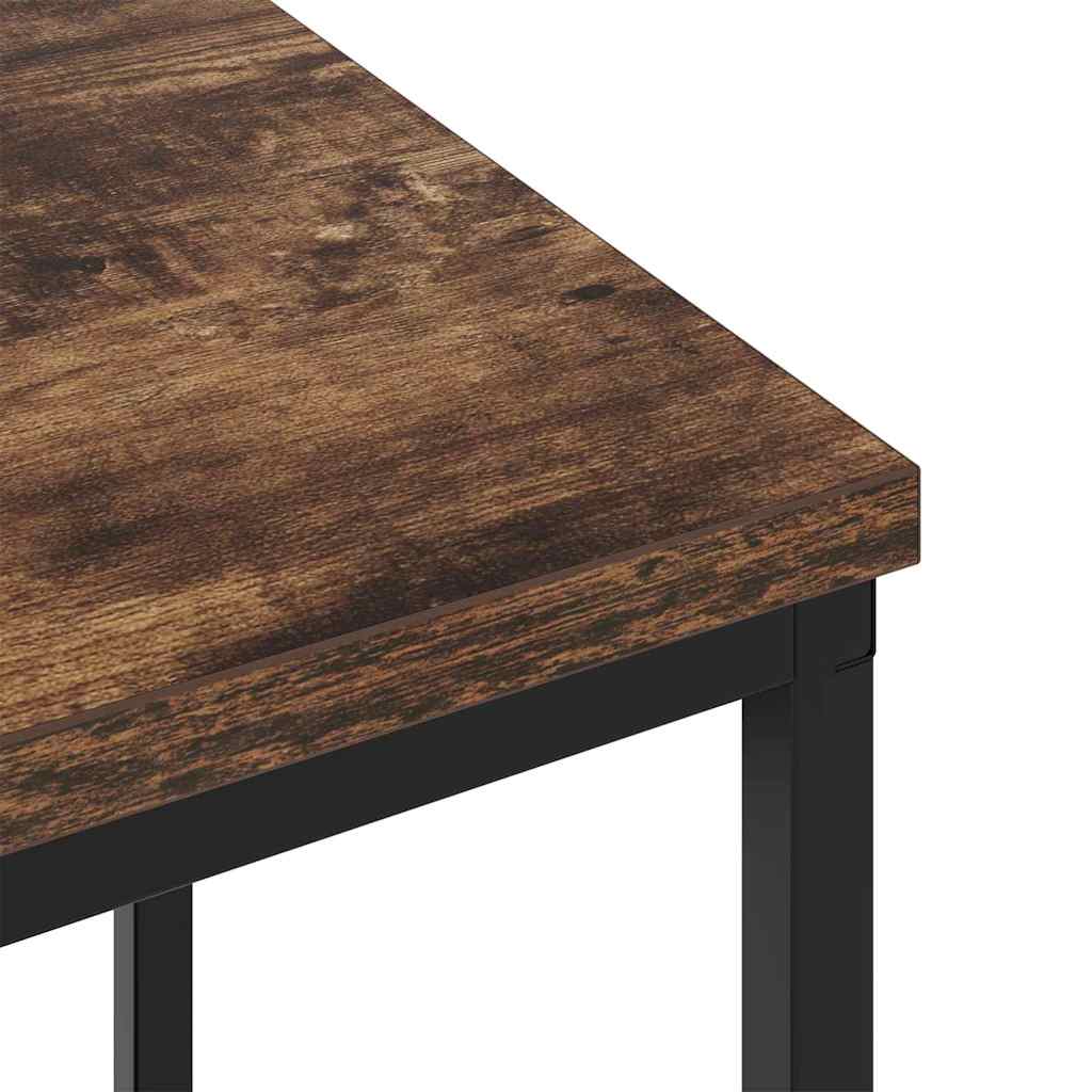 Nattbord 2 pcs Røkt eik 38 x 30 x 48 cm Konstruert tre