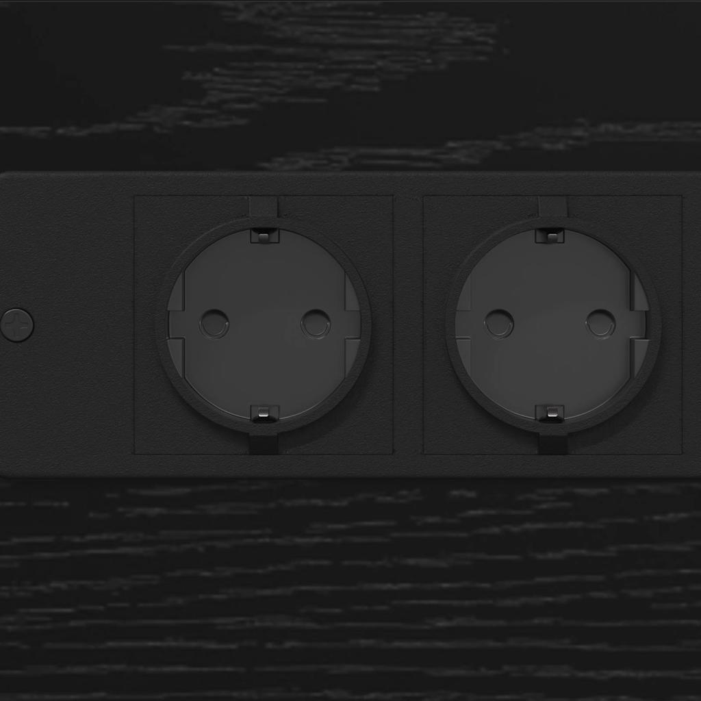 Nattbordskap Svart eik 41.5 x 26 x 60.5 cm Konstruert tre