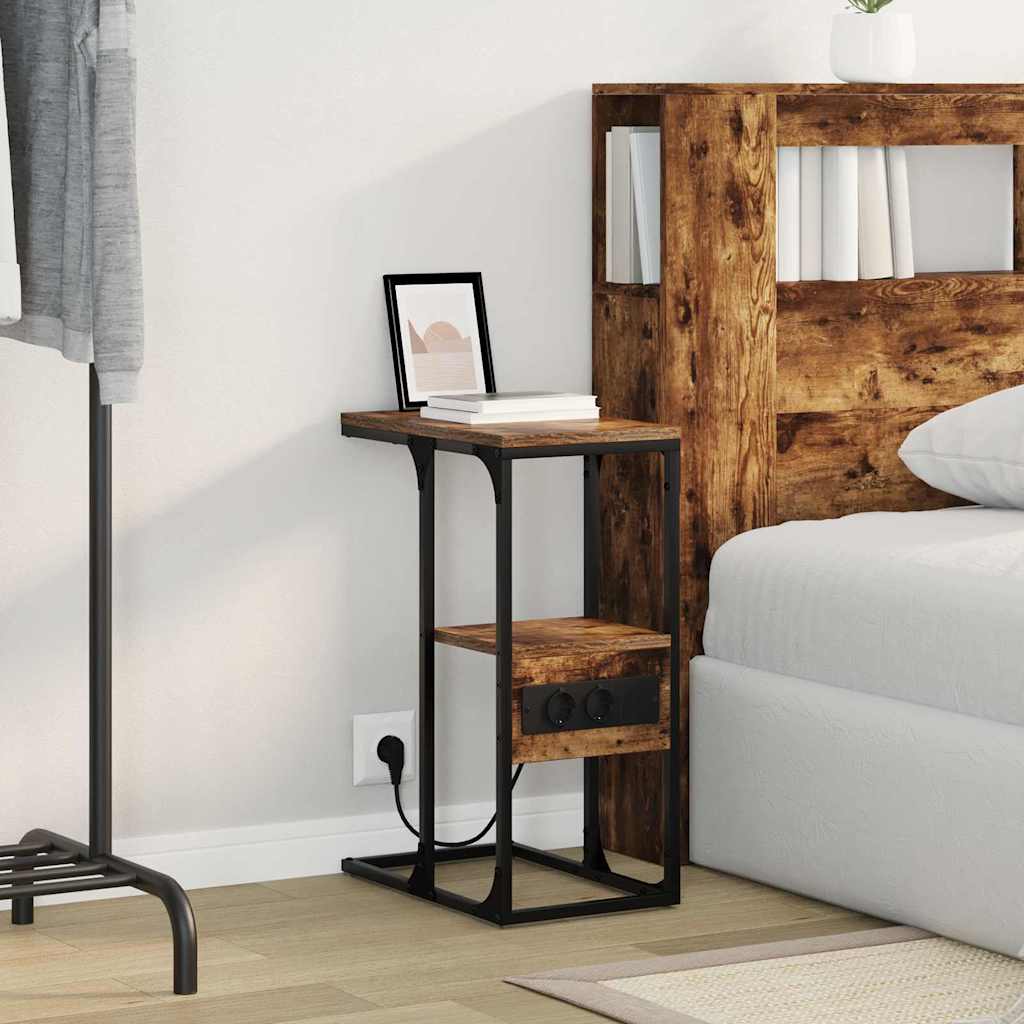 Nattbordskap Røkt eik 41.5 x 26 x 60.5 cm Konstruert tre