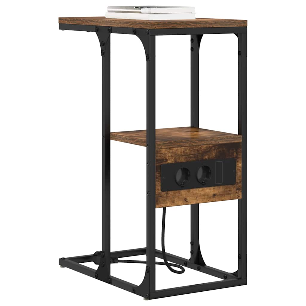 Nattbordskap Røkt eik 41.5 x 26 x 60.5 cm Konstruert tre