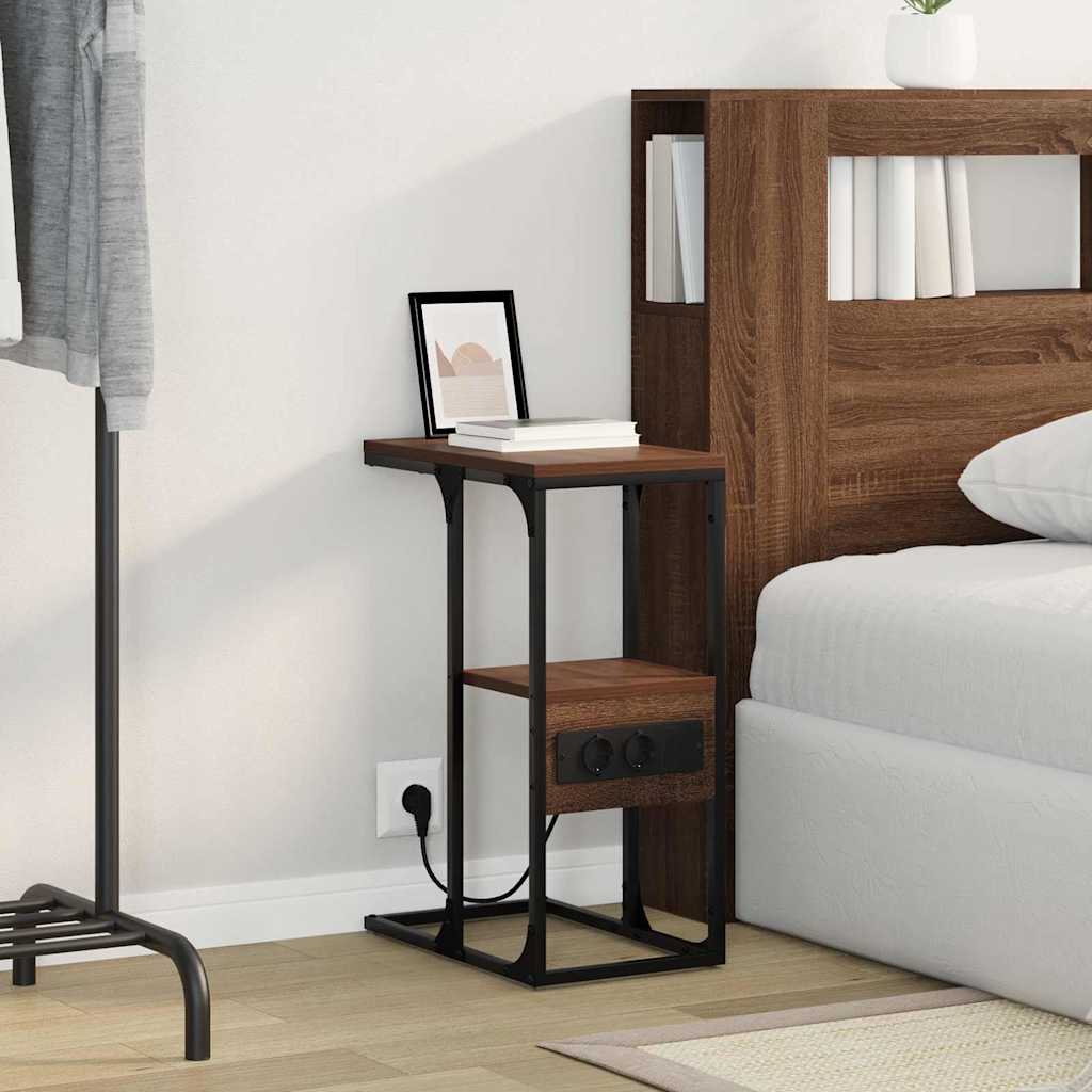 Nattbordskap brun eik 41.5 x 26 x 60.5 cm Konstruert tre