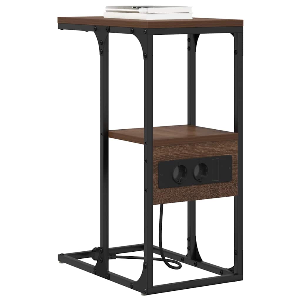 Nattbordskap brun eik 41.5 x 26 x 60.5 cm Konstruert tre