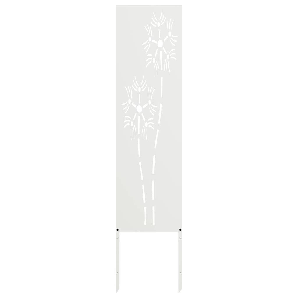 Hage Dekorativt Panel Hvit 32 x 140 cm Kaldvalsestål