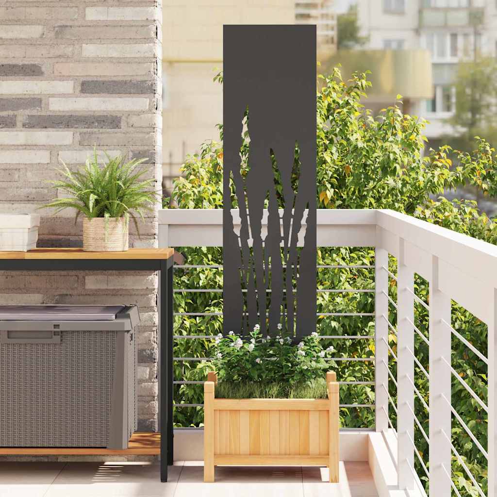 Hage Dekorativt Panel Svart 32 x 140 cm Kaldvalsestål