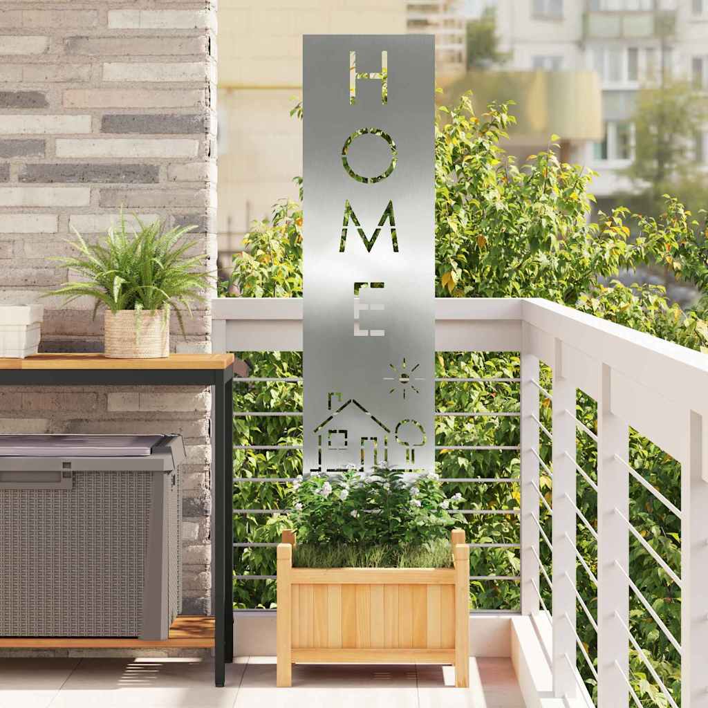 Hageprivat skjerm Fretwork sølv 32 x 140 cm Galvanisert stål