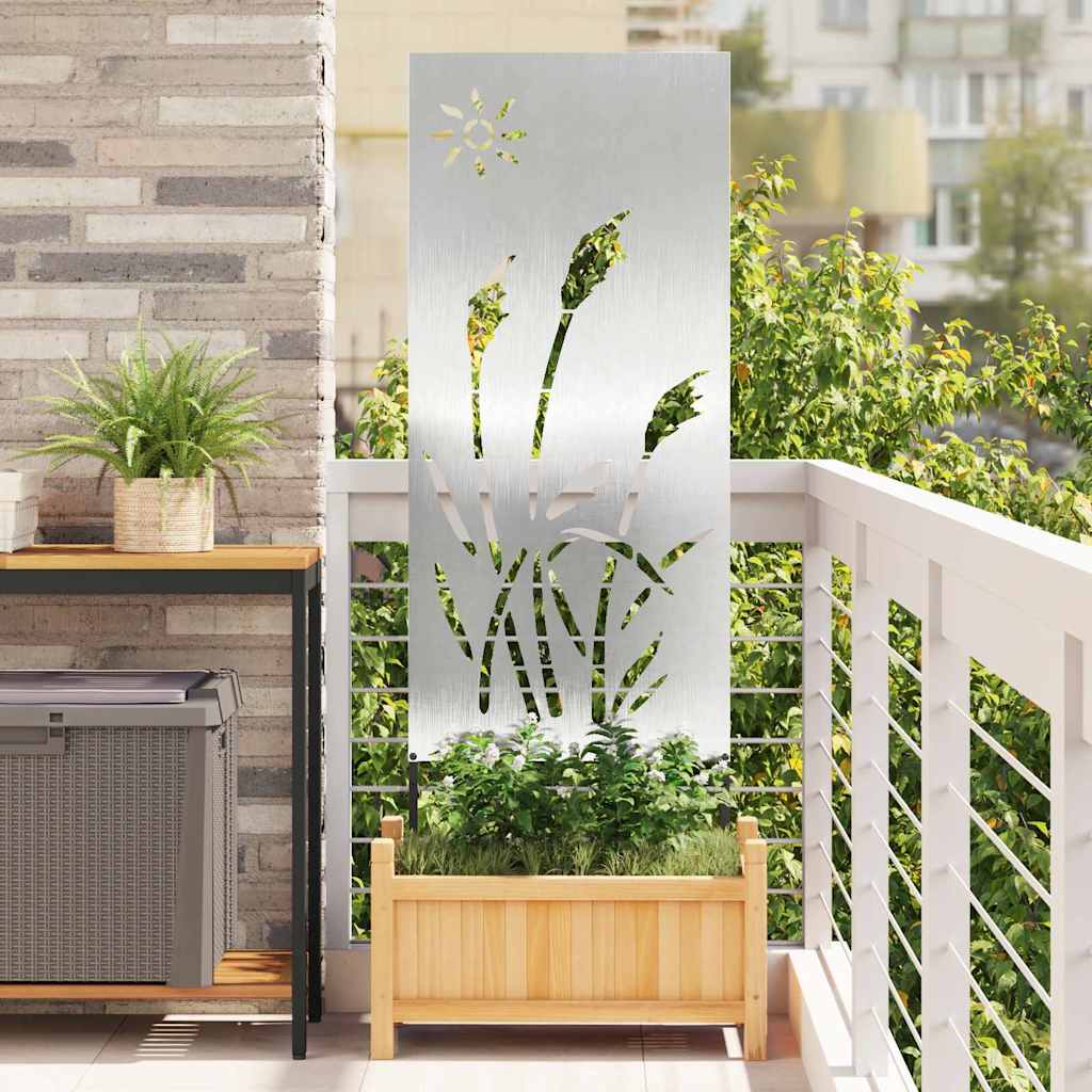 Hage Dekorativt Panel Sølv 50 x 140 cm Rustfritt stål