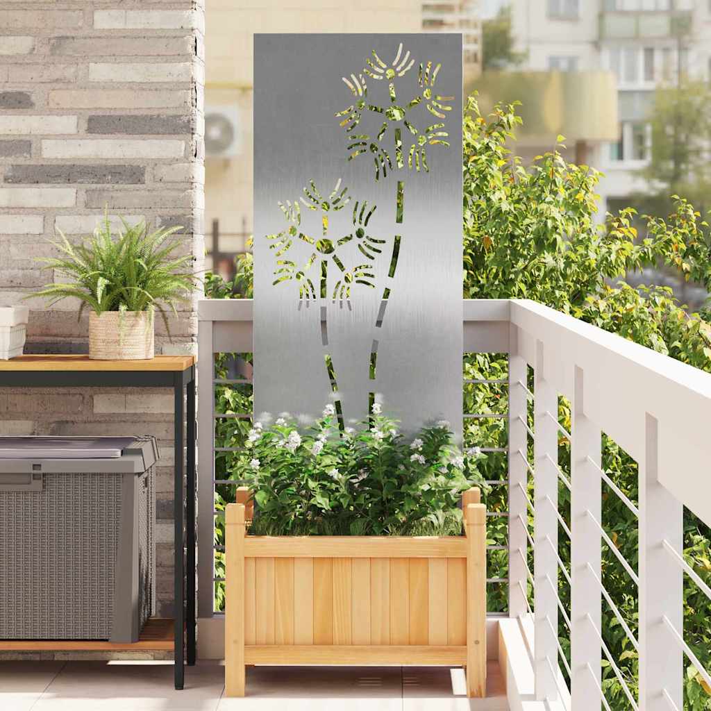 Hage Dekorativt Panel Sølv 50 x 140 cm Rustfritt stål