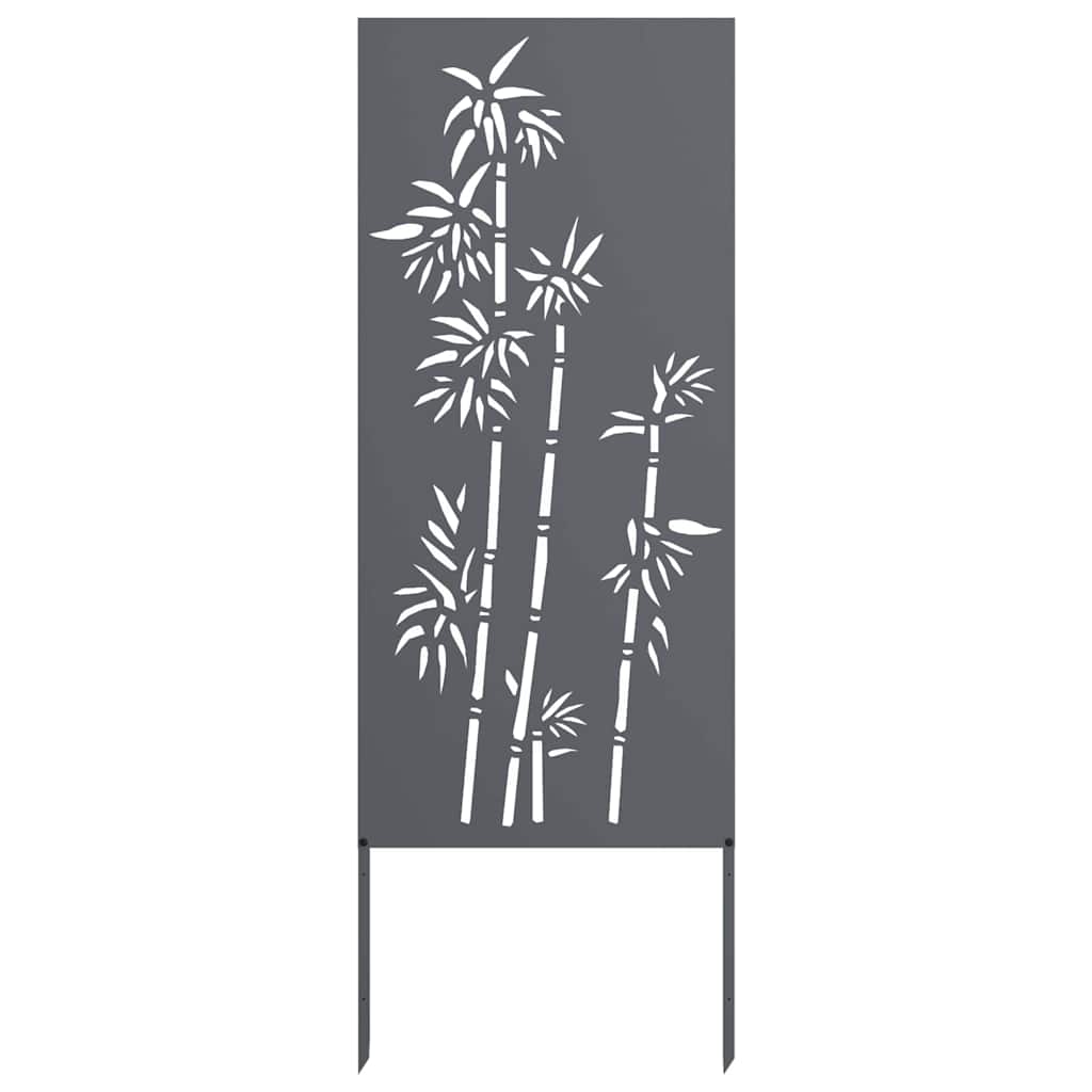 Hageprivat skjerm Blomster Antrasitt 50 x 140 cm Kaldvalsestål