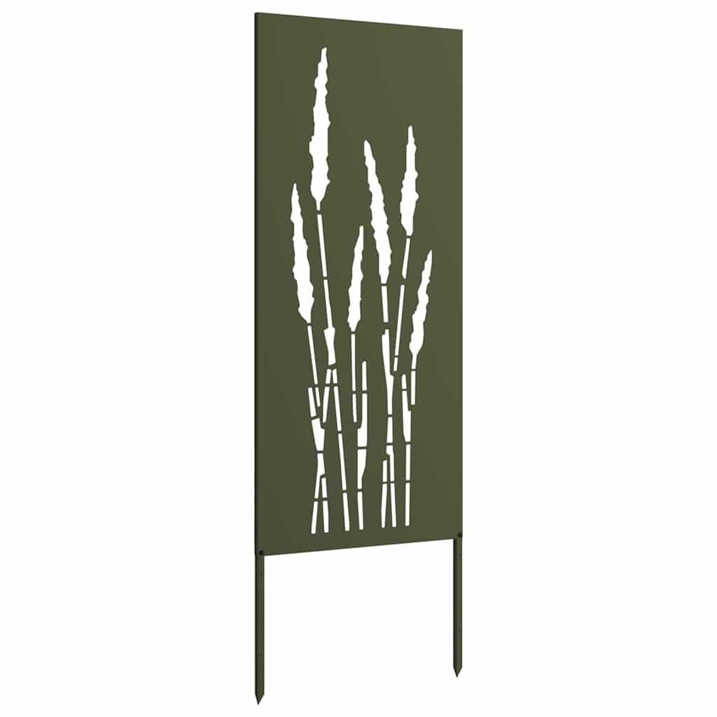 Hage Dekorativt Panel Olivengrønn 50 x 140 cm Kaldvalsestål