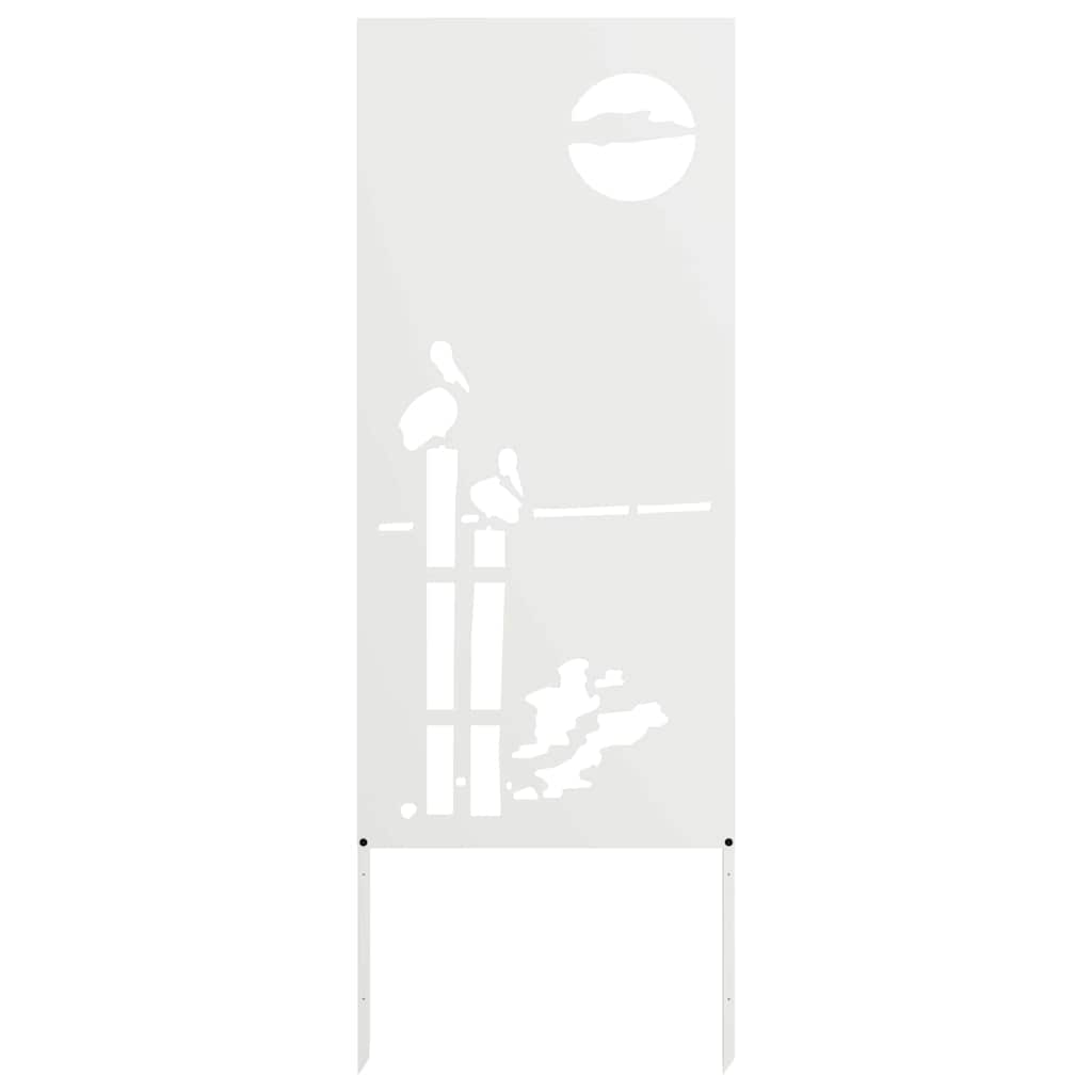 Hage Dekorativt Panel Hvit 50 x 140 cm Kaldvalsestål