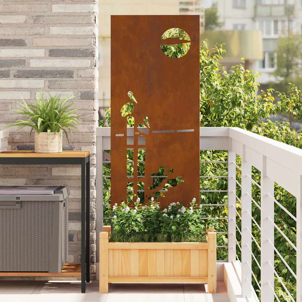 Hage Dekorativt Panel Rusten 50 x 140 cm Cortenstål