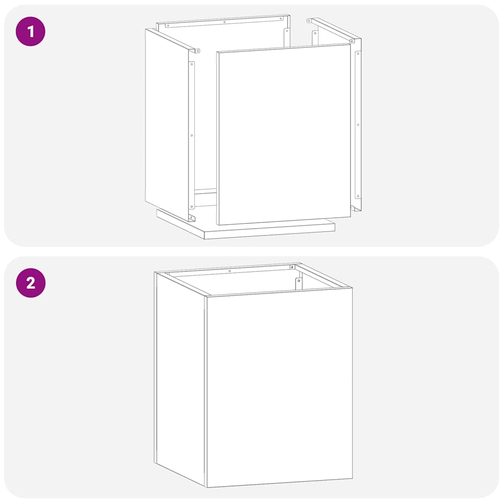 Hageblomsterpotte Olivengrønn 32 x 32 x 40 cm Kaldvalsestål