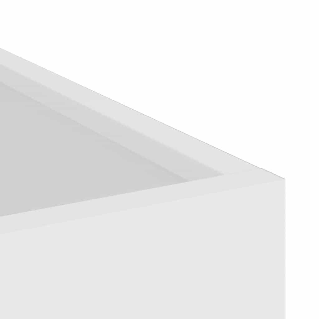 Hageblomsterpotte Hvit 50 x 32 x 40 cm Kaldvalsestål