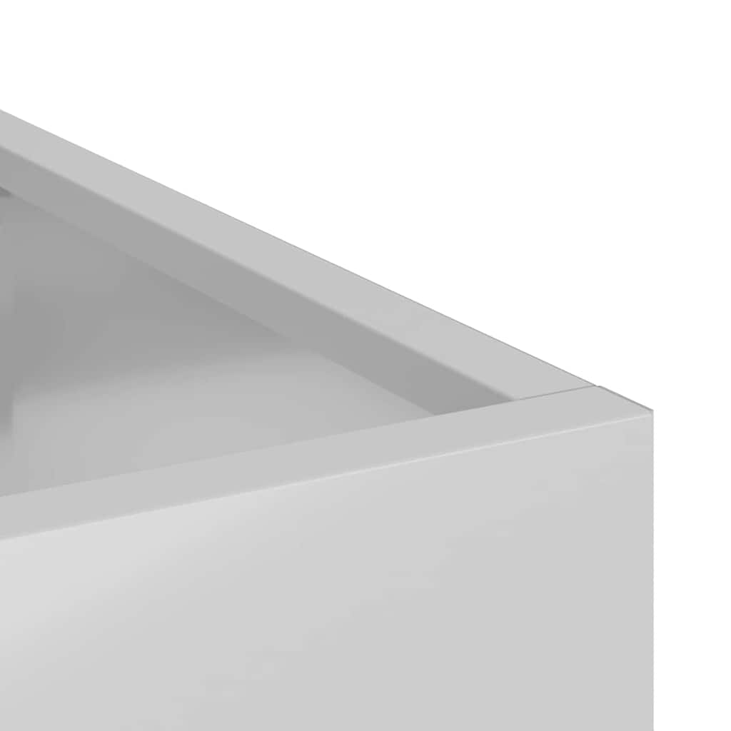 Hageblomsterpotte sølv 50 x 32 x 40 cm Galvanisert stål