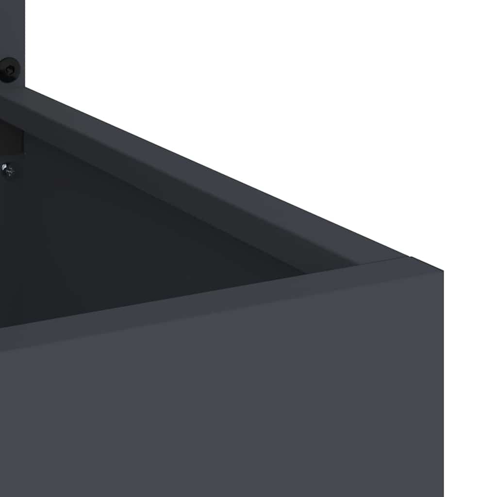 Hageprivat skjerm Blomster Antrasitt 50 x 140 cm Kaldvalsestål