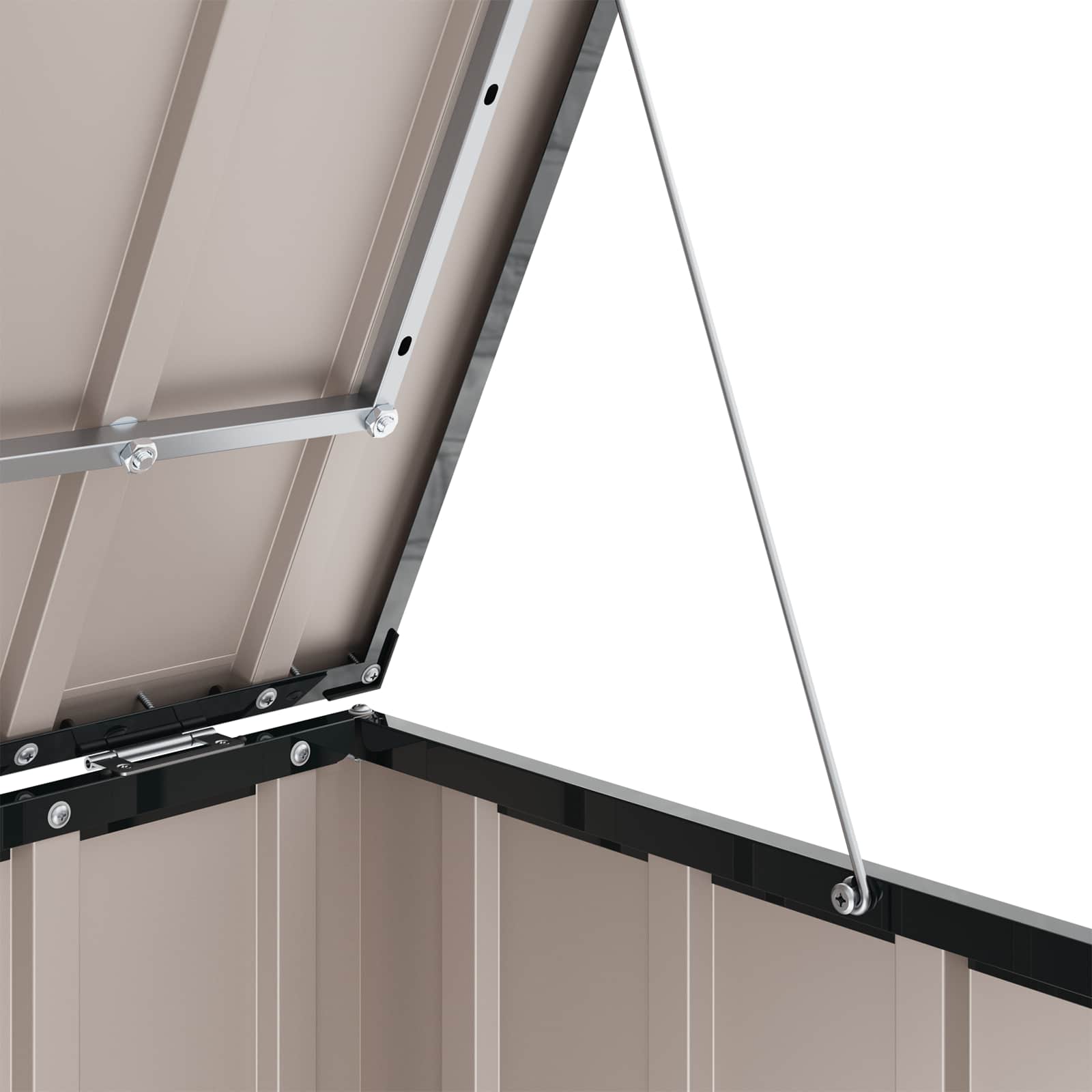 Hage Lagringsboks Svart 101 x 82 x 50 cm Stål