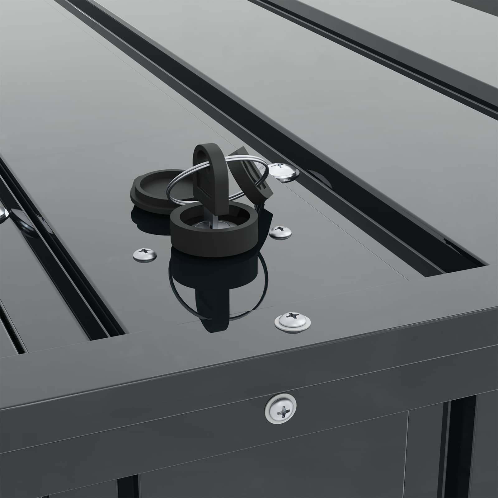 Hage Lagringsboks Svart 101 x 82 x 50 cm Stål