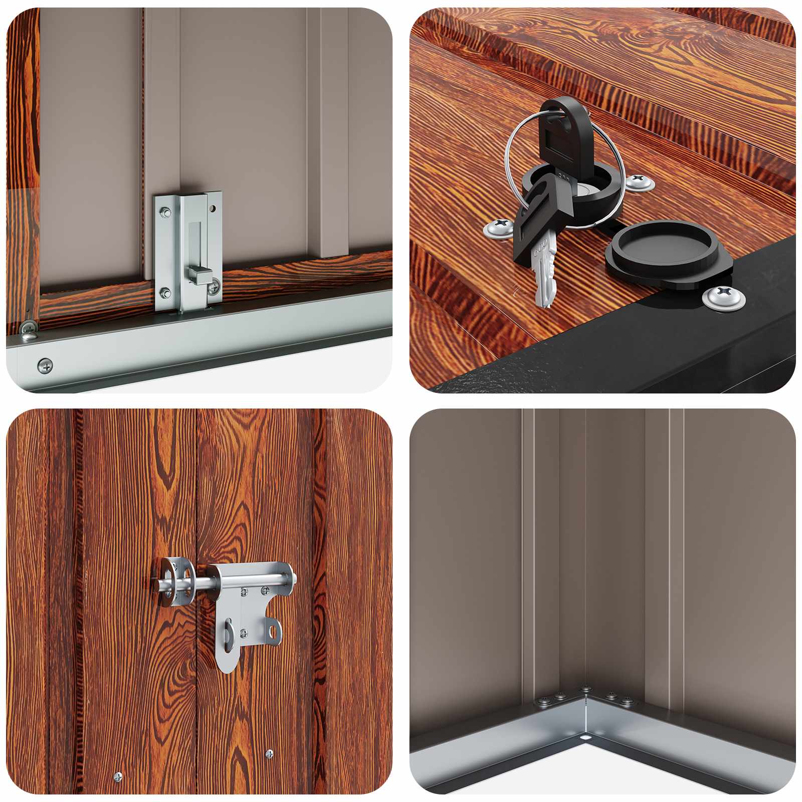 Hage Lagringsboks Brun 151,5 x 82 x 110,5 cm Stål