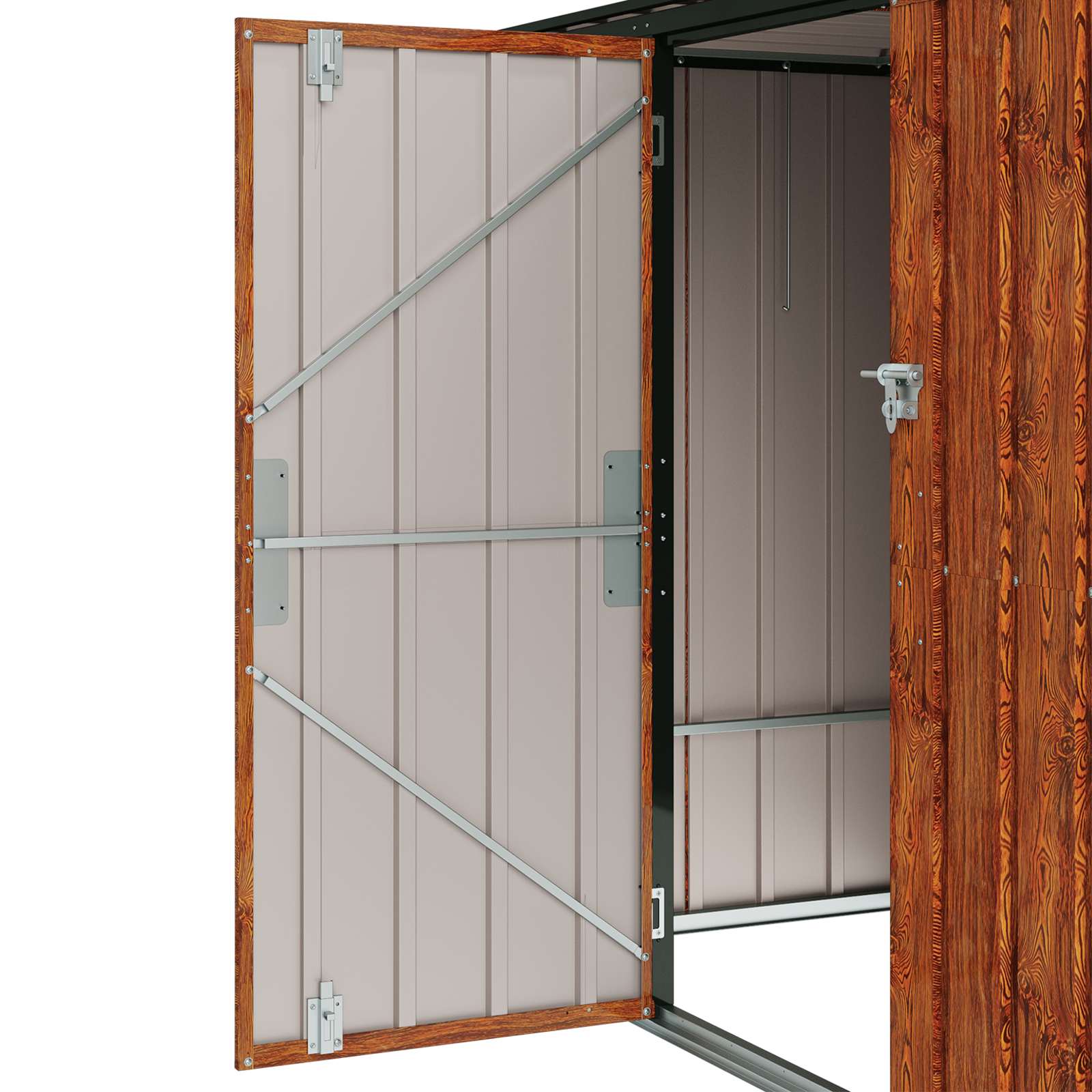 Hage Lagringsboks Brun 214 x 82 x 132 cm Stål