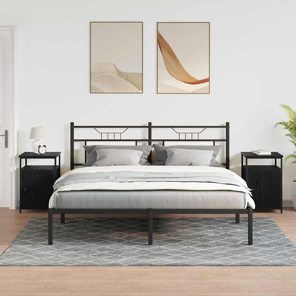 Nattbordskap Svart eik Konstruert tre