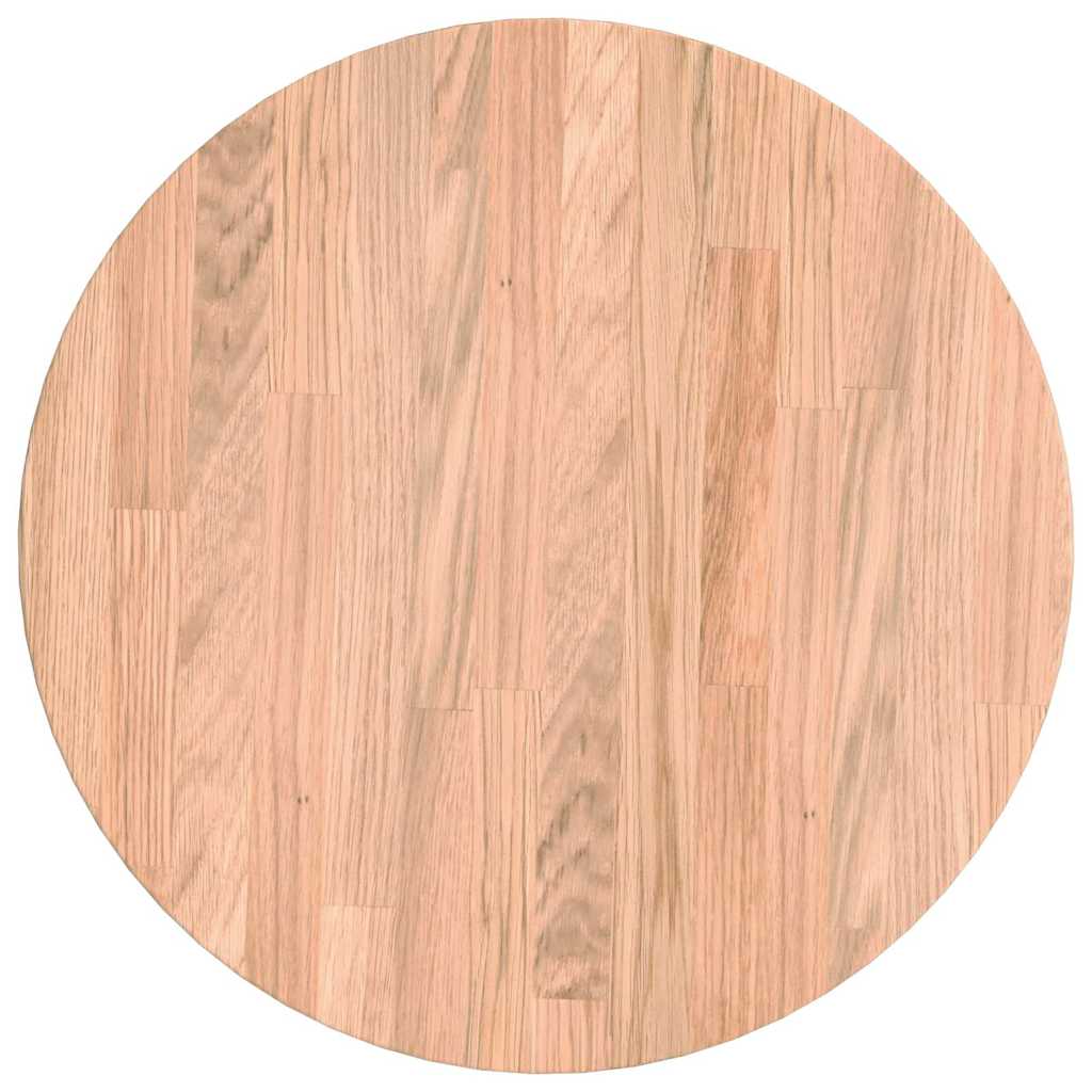 Bordplate Annet Lysebrun Ø 40 x 4 cm Solid eik