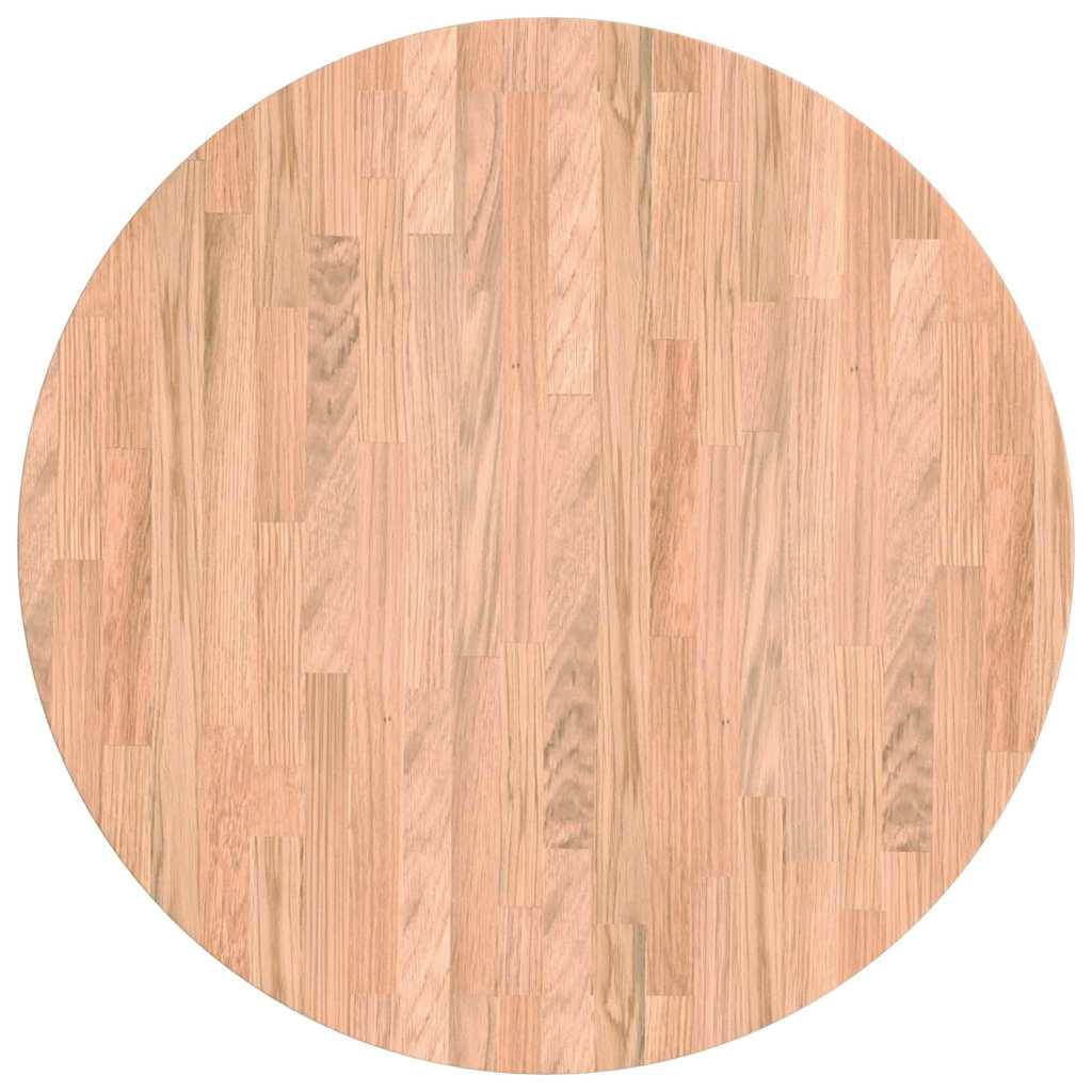 Bordplate Annet Lysebrun Ø 60 x 4 cm Solid eik