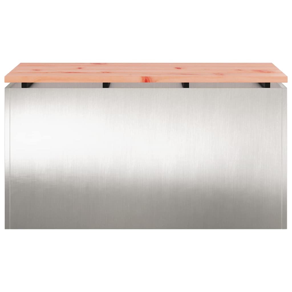 Hagebenk sølv 80 x 40 x 43 cm Rustfritt stål