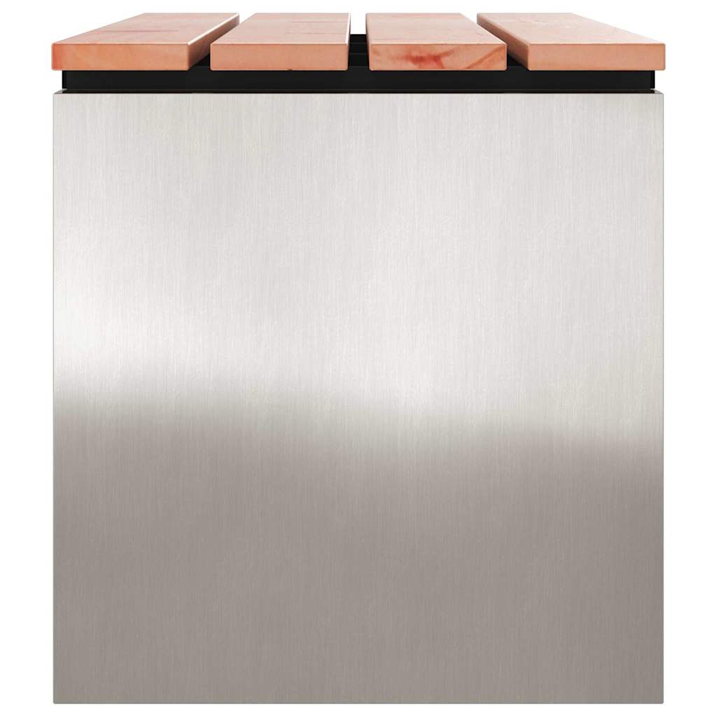 Hagebenk sølv 80 x 40 x 43 cm Rustfritt stål