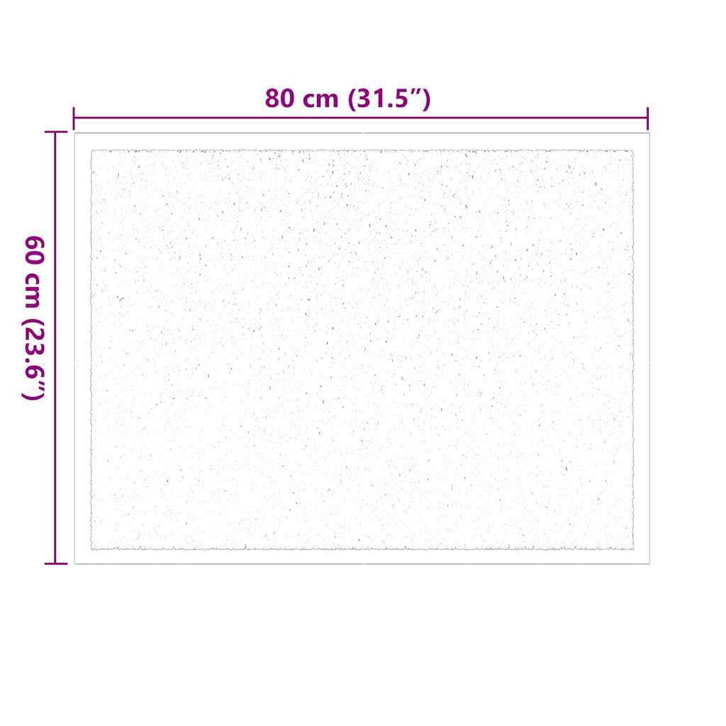 Dørmatte Beige 60 x 80 cm Teddy-stoff