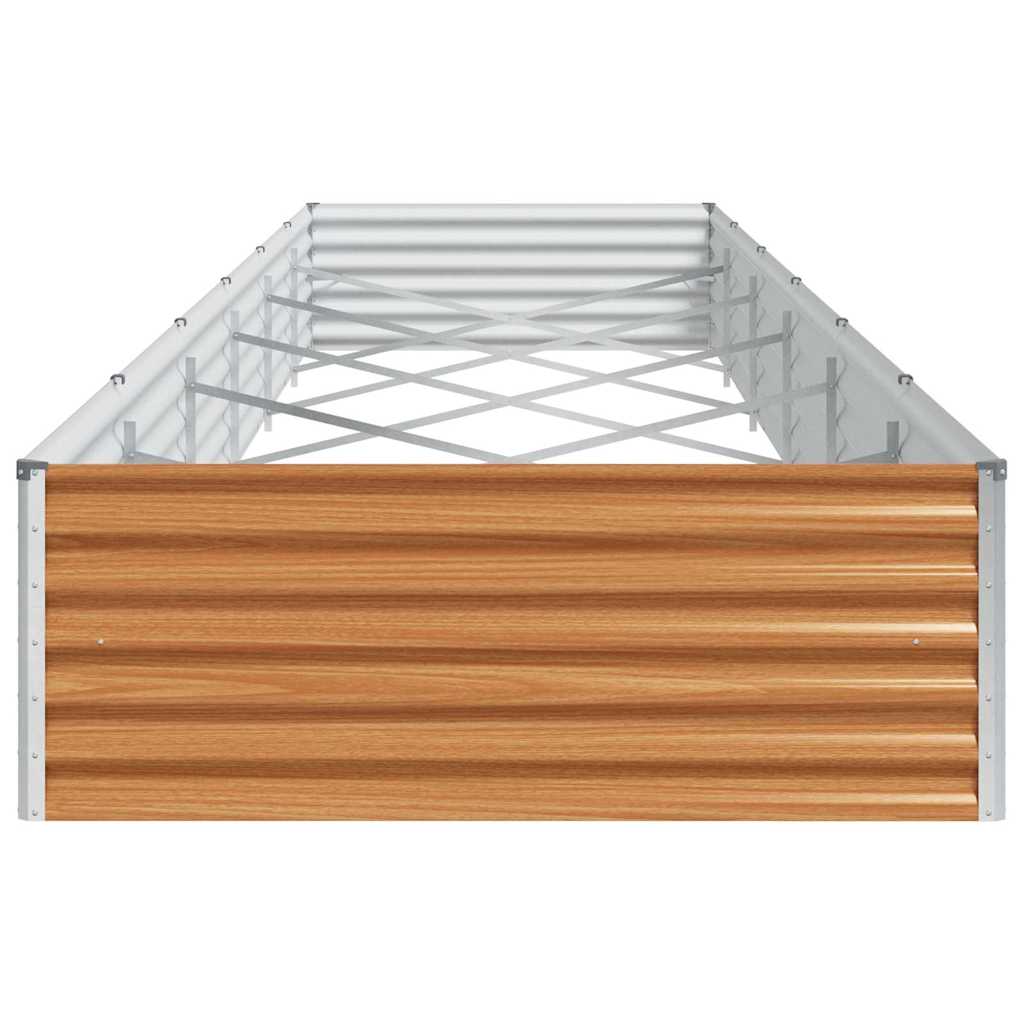 Høybed Lys Brun 582 x 100 x 36 cm Galvanisert Stål