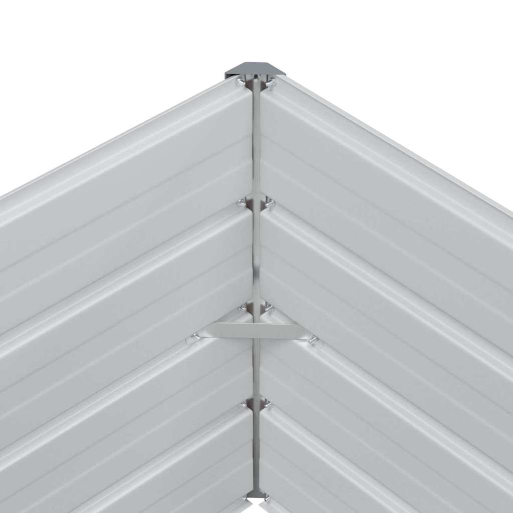 Høybed Lys Brun 320 x 80 x 45 cm Galvanisert Stål