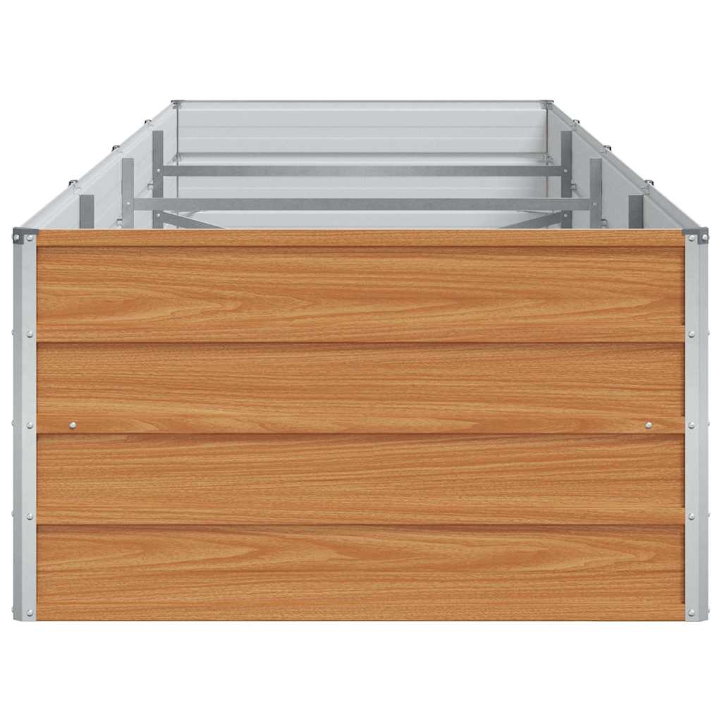 Høybed Lys Brun 320 x 80 x 45 cm Galvanisert Stål