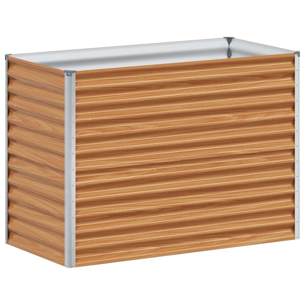 Høybed Lys Brun 98 x 50 x 68 cm Galvanisert Stål