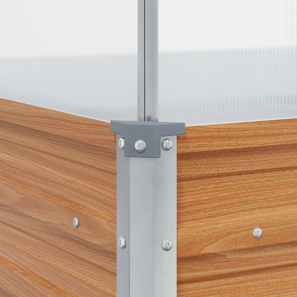 Hageplanter med drivhus Lys Brun 100 x 100 x 77 cm