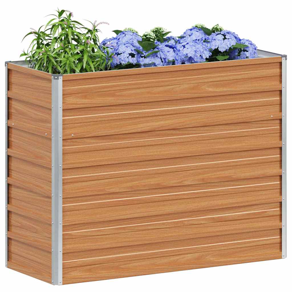 Høybed Lys Brun 100 x 40 x 77 cm Galvanisert Stål